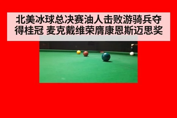 北美冰球总决赛油人击败游骑兵夺得桂冠 麦克戴维荣膺康恩斯迈思奖